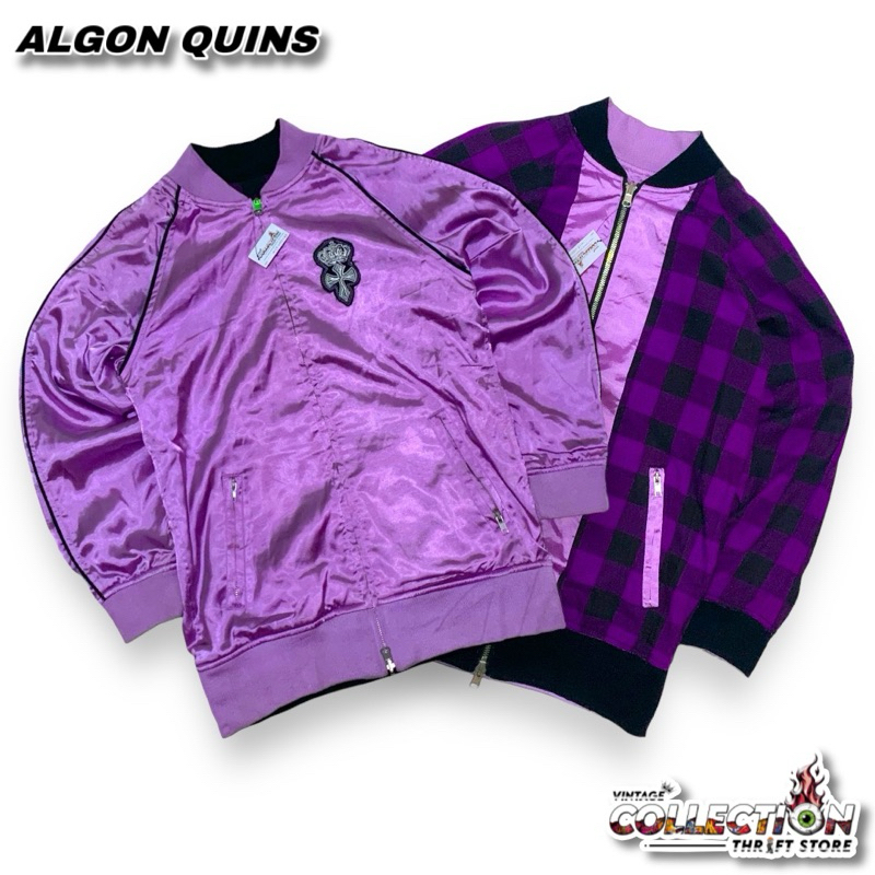 JAKET VINTAGE CASUAL SUKAJAN SKULL ALGON QUINS