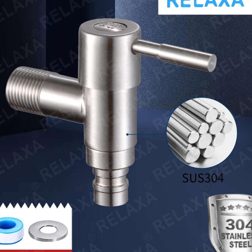 KI3 SUS34 Kran Air Tembok Premium Untuk Keran Taman Kran Kamar Mandi Kran Cuci Piring Dapur Otomatis