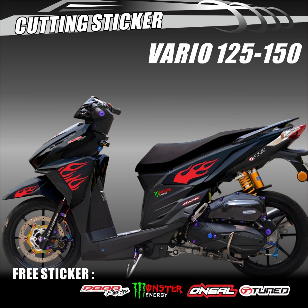 STIKER STRIPING LIST MODIFIKASI MOTOR HONDA VARIO 125-150