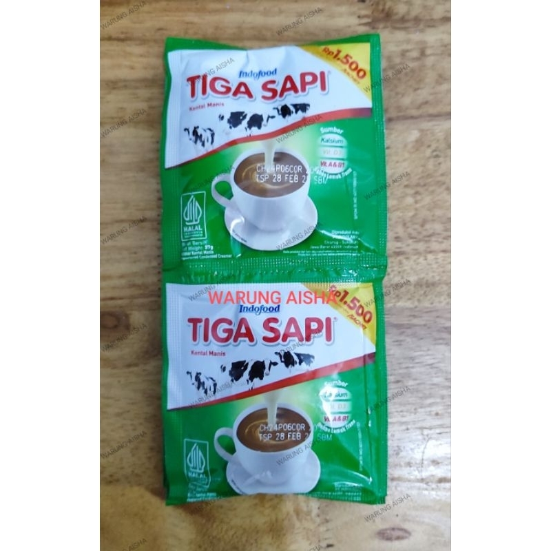 

Susu Kental Manis SKM Tiga Sapi Sachet 37 gr per renteng isi 6 pcs