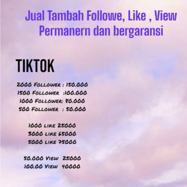 Jasa Tambah Follower Tiktok