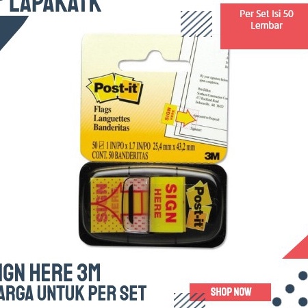 

BIG PROMO Sticky Note 3M SIGN HERE SIGN HERE 3M 689