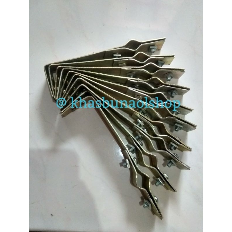 klem L bc isolator kabel penangkal petir Klem kabel grounding Klem L cagak kabel Anti petir