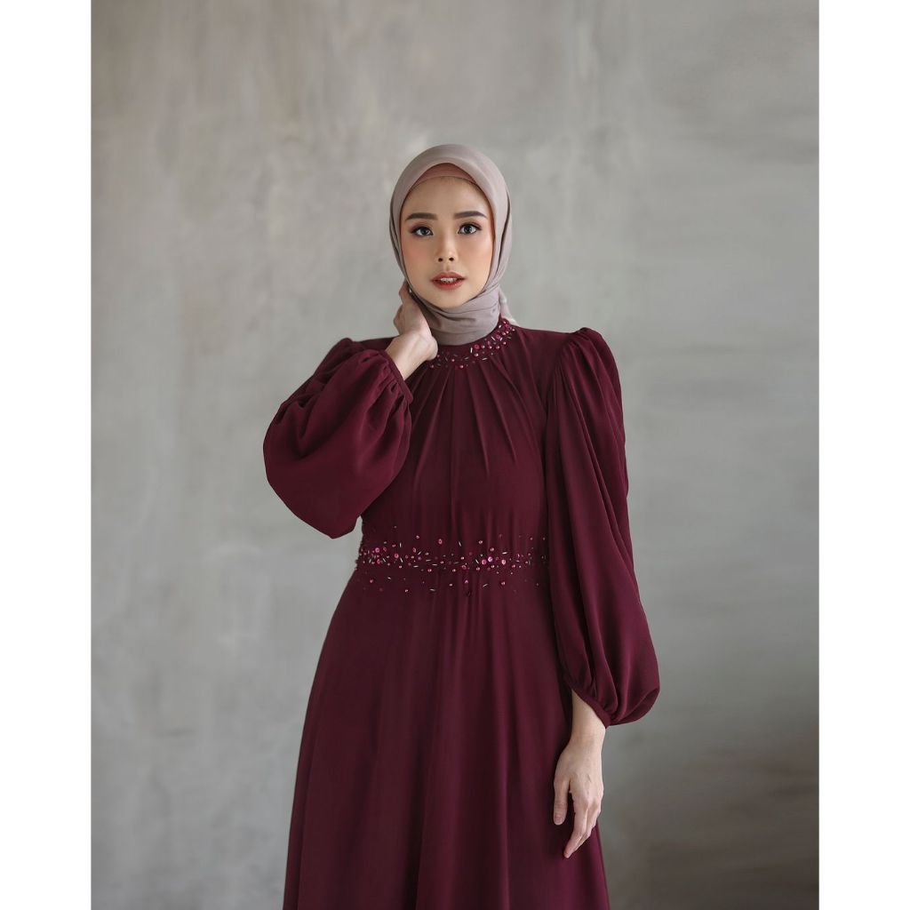 COD Asmiranda Maxy Ceruty Babydoll Mix Payet Premium // Gamis Wanita Jumbo M L XL XXL // Dress Pesta
