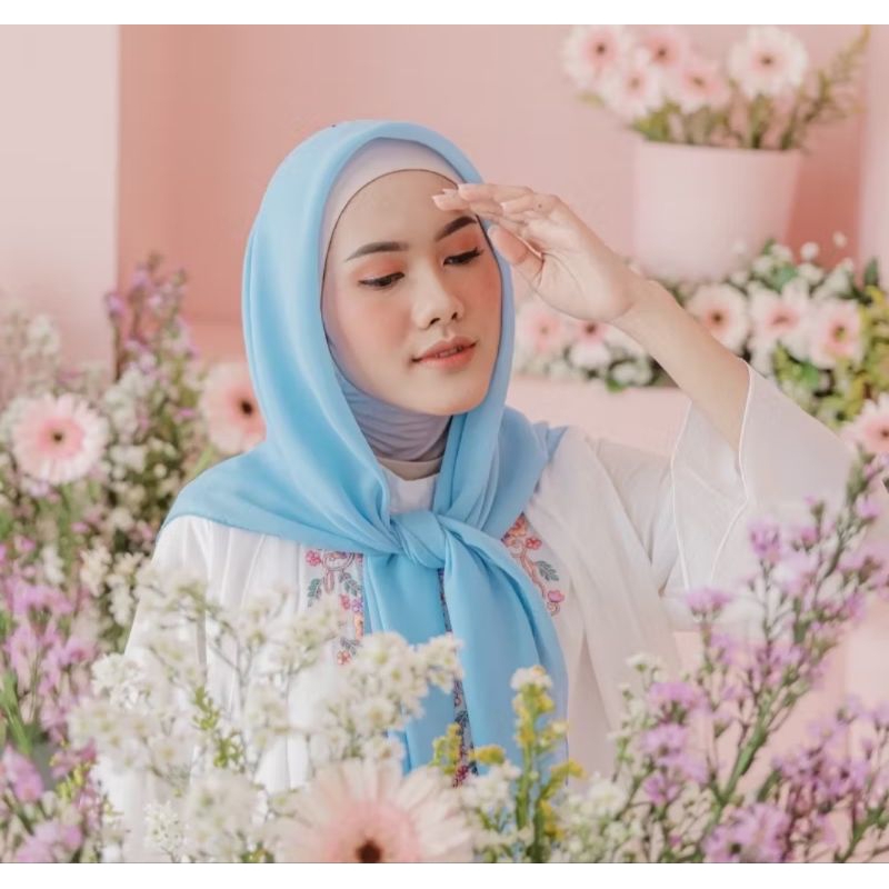 Krudung BiruMuda/jilbab Biru muda /KrudungTermurah/HijabPromo/Hijab Babyblue/RISANIHIJAB/