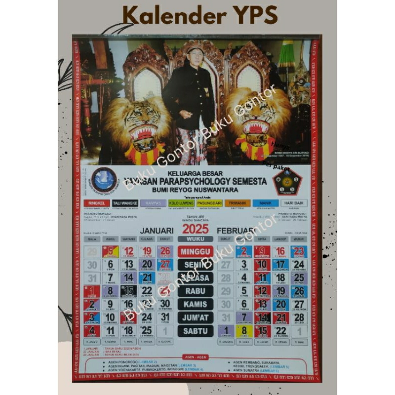 

GROSIR Kalender 2025 : Kalender Jawa 2025 YPS Yayasan Parapsychology Semesta Terbaru