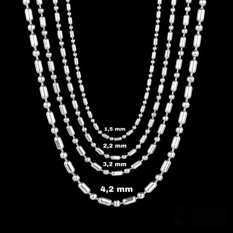 Kalung Titanium Bambu Bola Pria dan Wanita Antik Karat Kalung Titanium/Baja model Bambu Bola