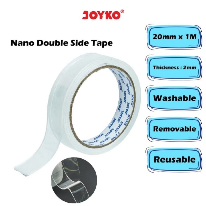 

Pita Perekat Dua Sisi Joyko NDST-A01-20 Nano Double Side Tape 1 M
