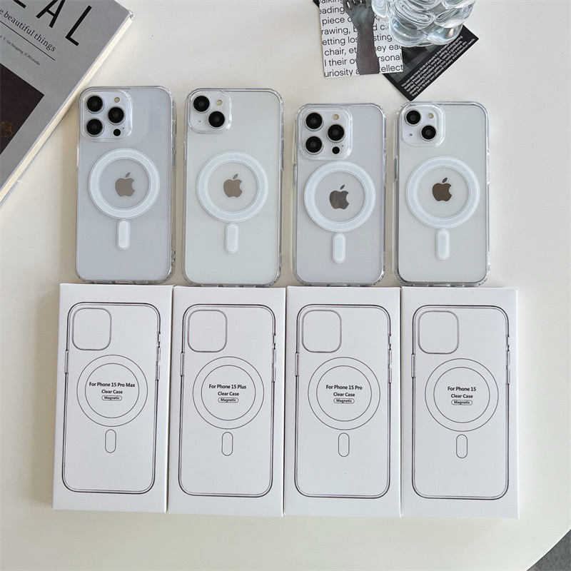 Case Bening Magnet iphone XR X XS MAX 11 12 13 14 15 Pro Max Magsafe Acrylik Clear Best Seller