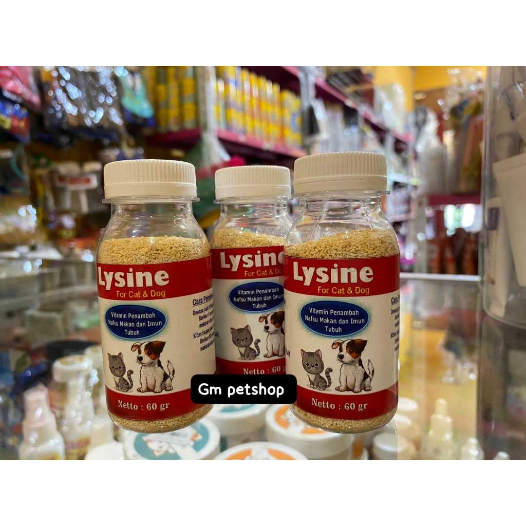 L-LYSINE/Vitamin Penggemuk Kucing Kitten Lysine Plus Vitamin Lengkap Adult Cats/l-lysine 60g