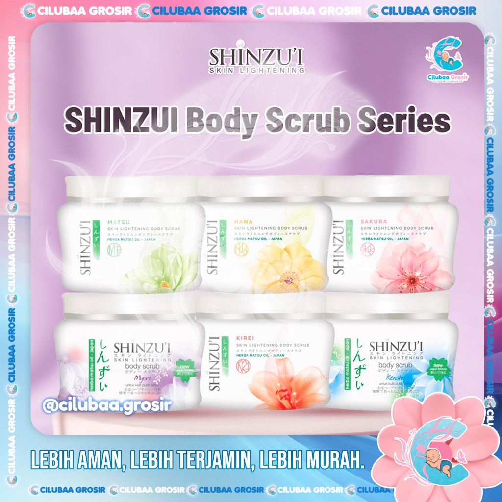 SHINZUI Skin Lightening Body Scrub 110 Gr || Lulur Badan Shinzui || Scrub Badan || Body Scrub