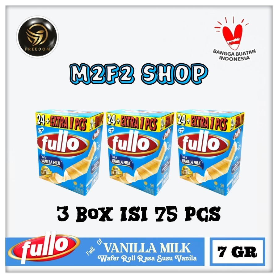 

Fullo Wafer Stik Roll Krim Full Of Vanilla Milk | Susu Original Vanila - 7 gr (Kemasan 3 Box)