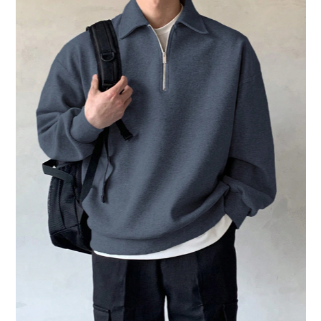 BIG PROMO SWEATER RUGBY BASIC POLOS SWEATER BASIC KERAH RESLETING SWEATER PRIA WANITA