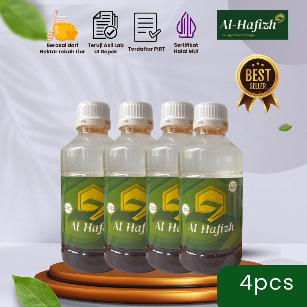 

Madu Hutan Super Murni Asli Al-Hafizh Kemasan 1kg 4 Botol