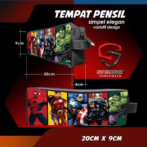 

Tempat Pensil Kotak Gambar Avengers, Tempat Pensil Anak, Wadah Alat Tulis Karakter Avengers