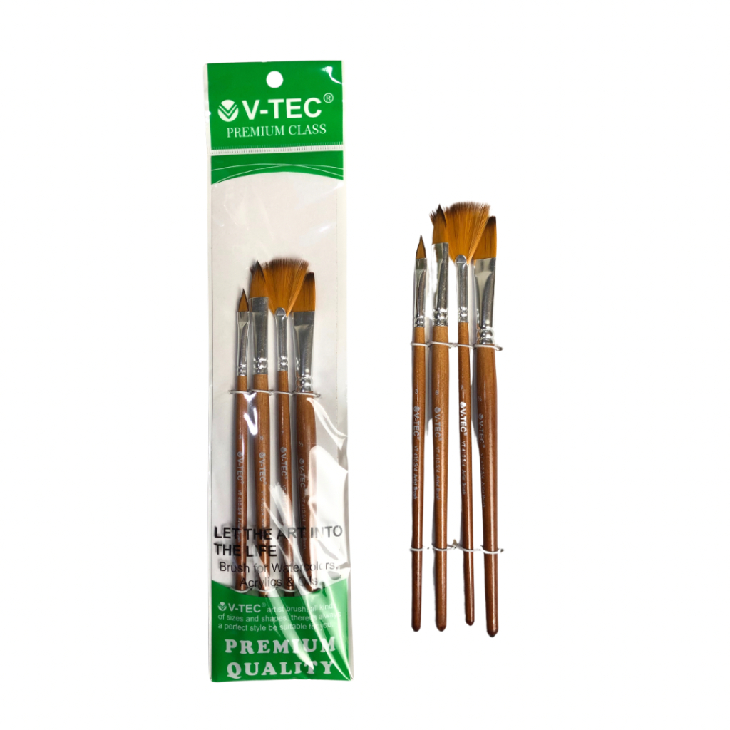 

Kuas Lukis V-TEC VT410 Brush Premium Class Set 4 Dengan Berbagai Ukuran Kuas Lukis Set 4