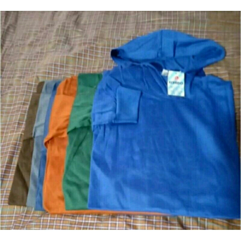 kaos pria lengan panjang kupluk dewasa