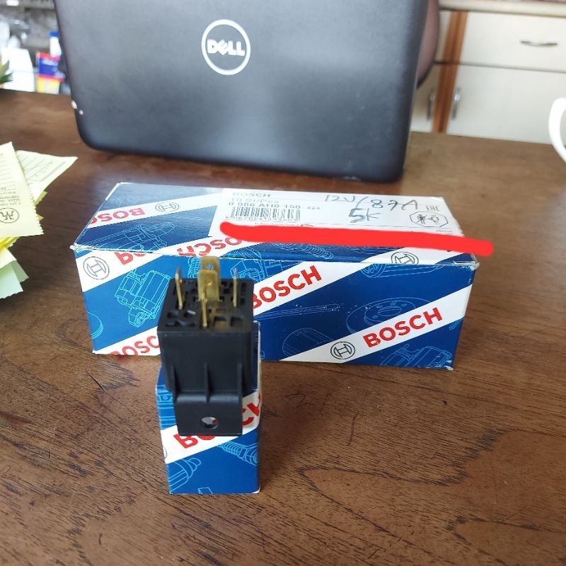 Relay 5 Kaki 12V 30A dengan pemutus 87A Bosch Ori