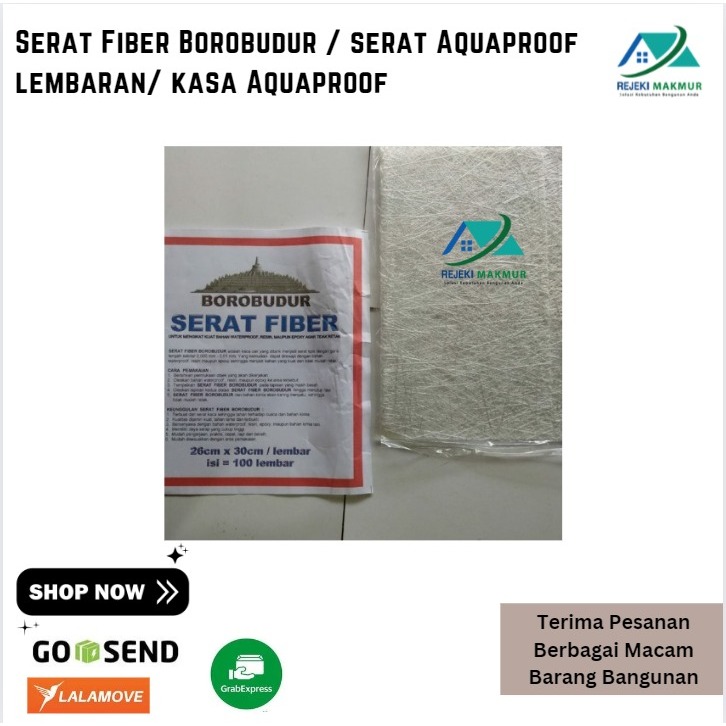 Serat Fiber Borobudur / serat Aquaproof lembaran/ kasa Aquaproof