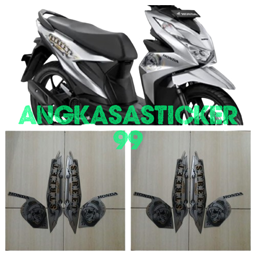 sticker striping motor honda beat street 2023 motor silver