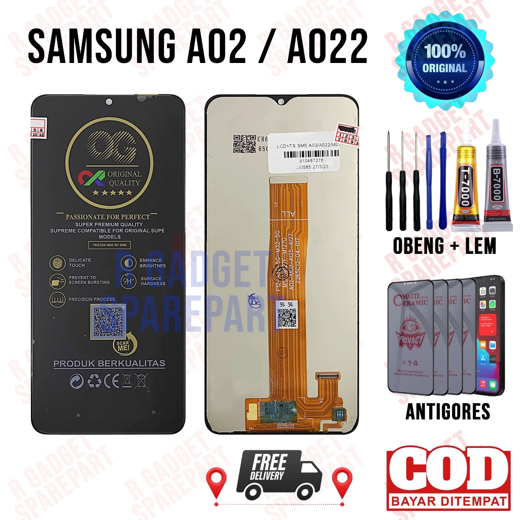Lcd Samsung A02 / A022 Original OEM Quality Lcd Touchscreen Samsung A02 / A022 Fullset
