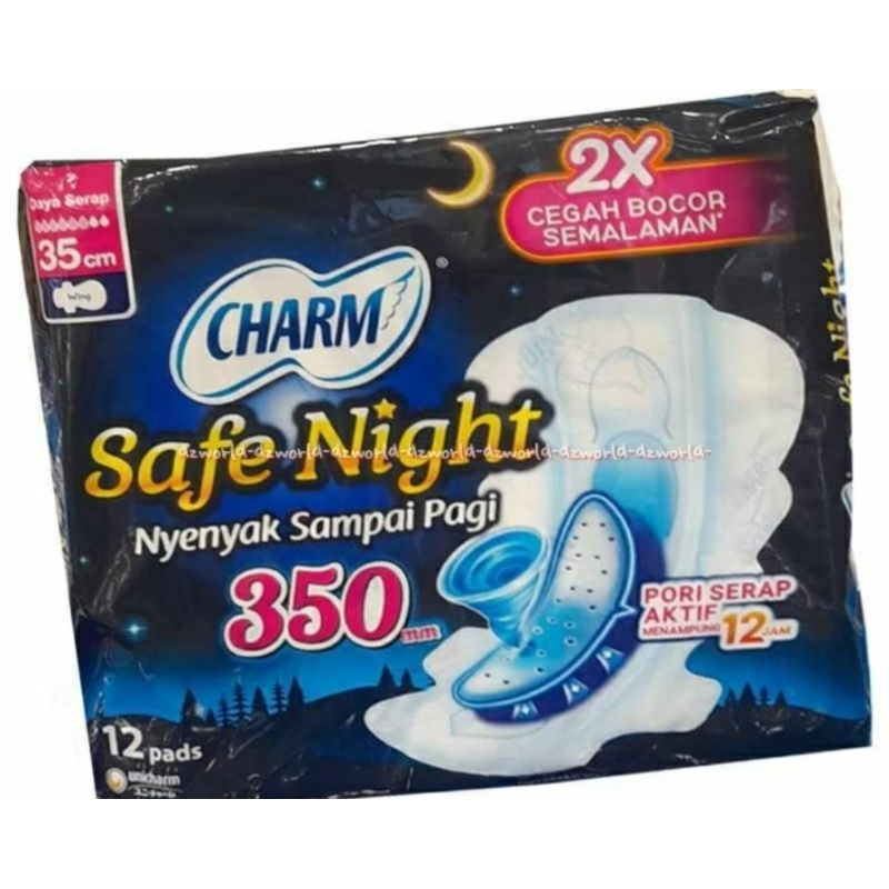 Charm pembalut safe night 29cm