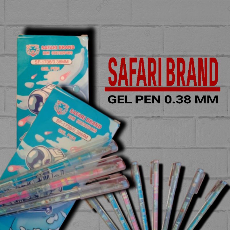 

Grosir Bulpoint / Pen Gel Segitiga Safari Brand sf-1738/0,38mm / Pen Murah / Pen Lucu