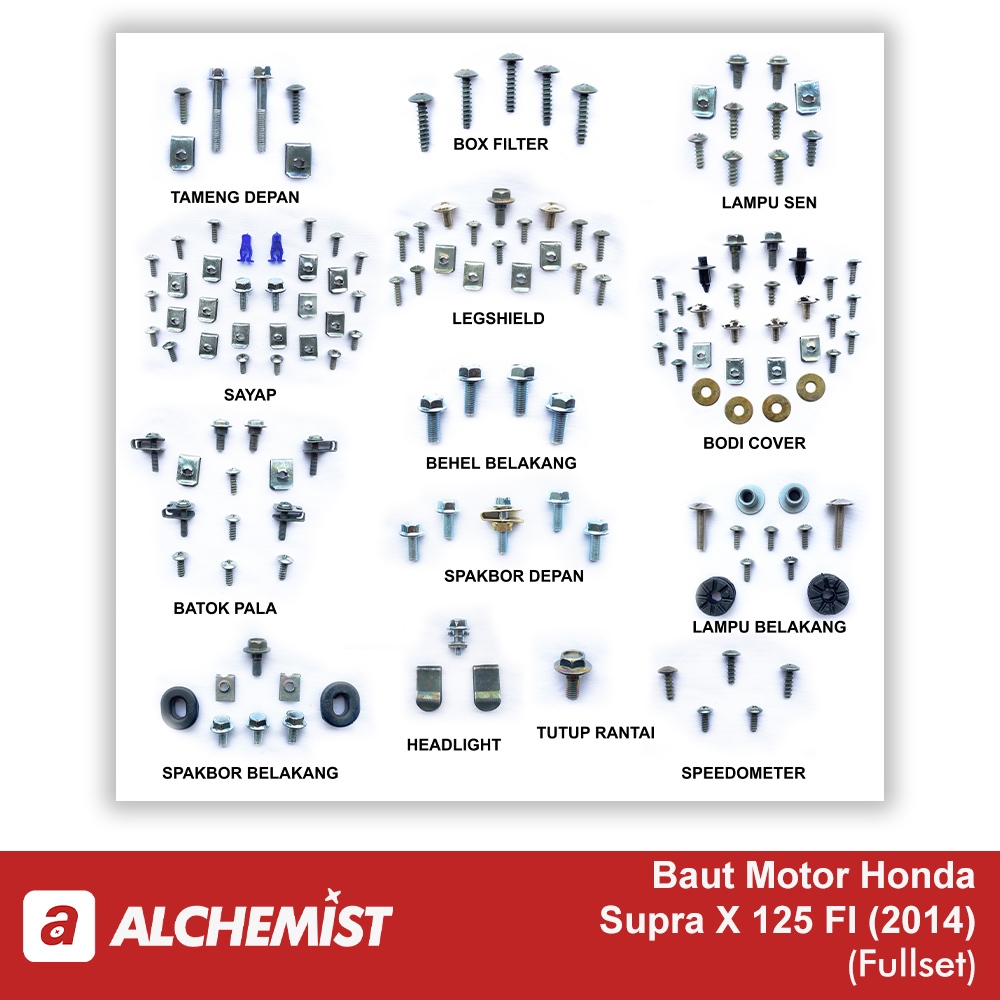 COD Baut Supra X 125 FI Full Set / Baud Honda Supra X 125 FI Full set Full Body