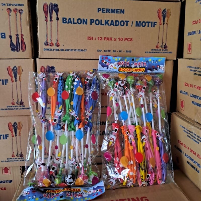 

Permen Lolipop Balon Stik Polkadot isi 10 pcs per bungkus