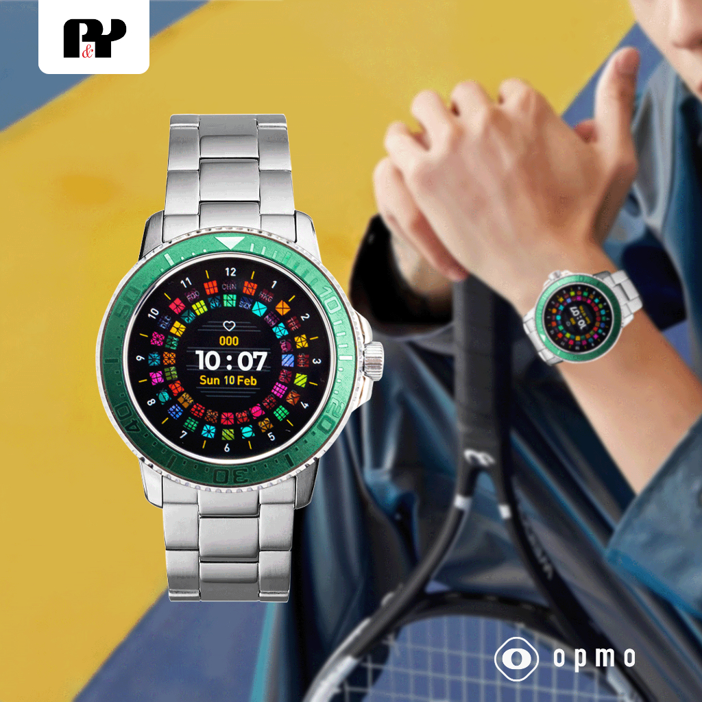 Smartwatch Pria Opmo ROLRX Stainless Steel | Sport | Health | Custom Wallpaper | COD
