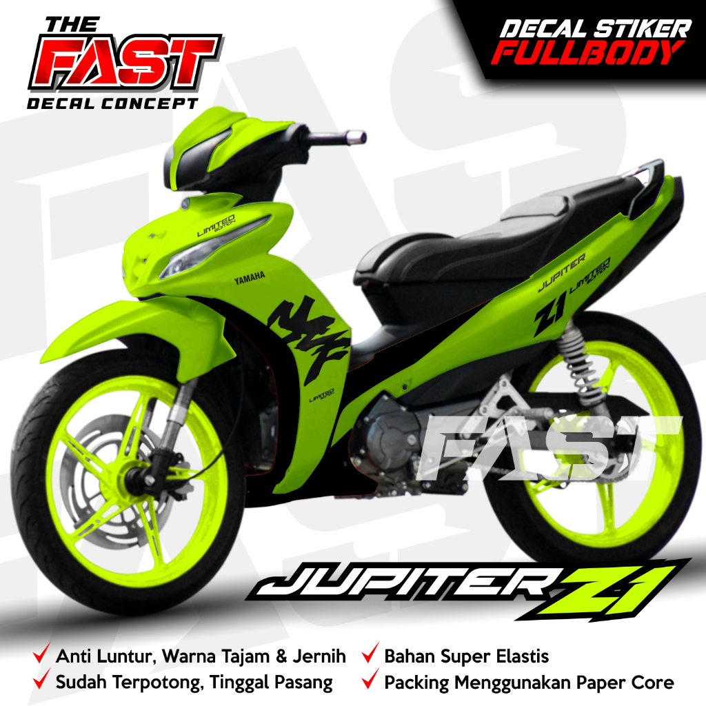 Decal Sticker Striping Variasi Jupiter Z1 2010-2013 Huruf Kanji Yamaha Jupiter Z1 /Jupiter Z1 2010 /