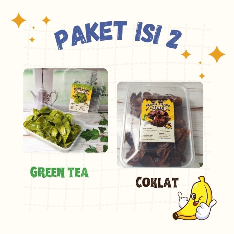 

paket bundling isi 2 keripik pisang coklat ukuran thinwall 500ml