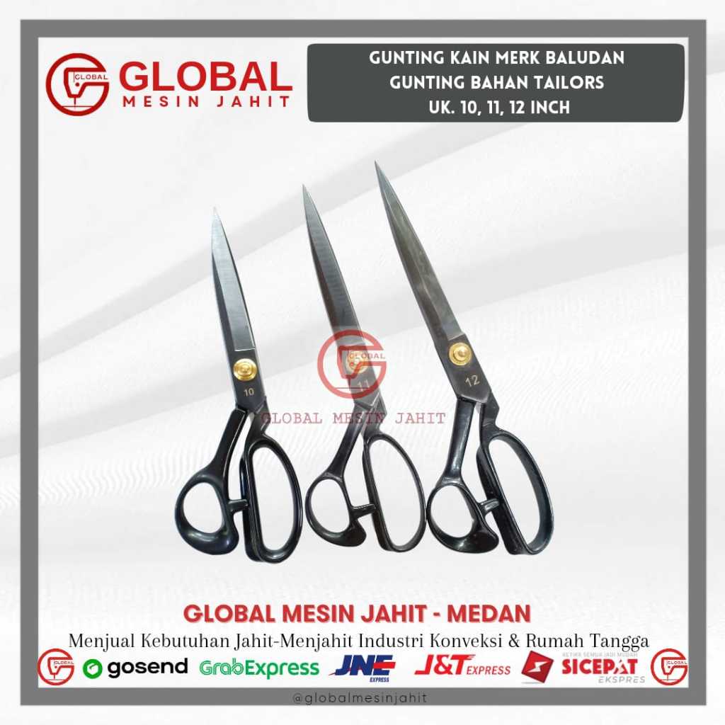 

Gunting Kain Baludan Tailor Scissors Shears Potong Kain BAGUS UK. 10 Inch, 11 Inch, 12 Inch