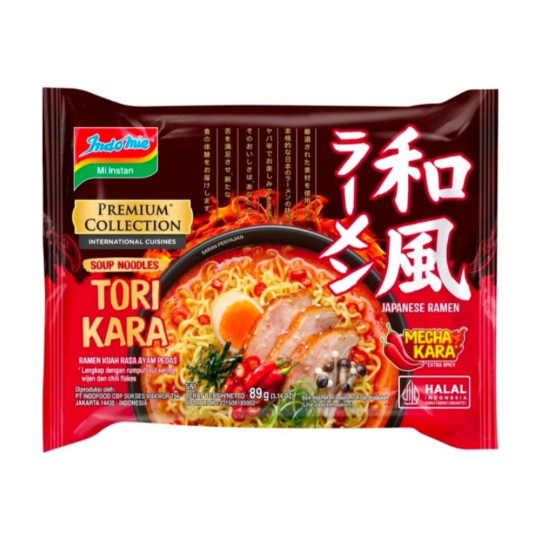 

Indomie Japanese Ramen Tori Kara Mie Instant Premium Collection 89 Gram