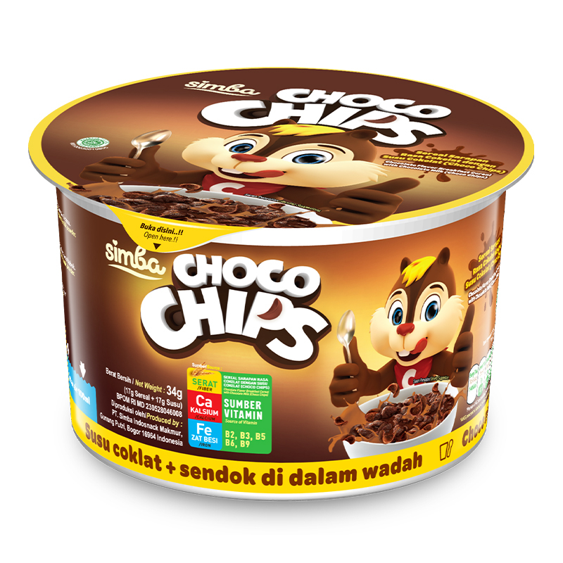 

Simba Choco Chips Sereal Cup Susu Coklat 34 g