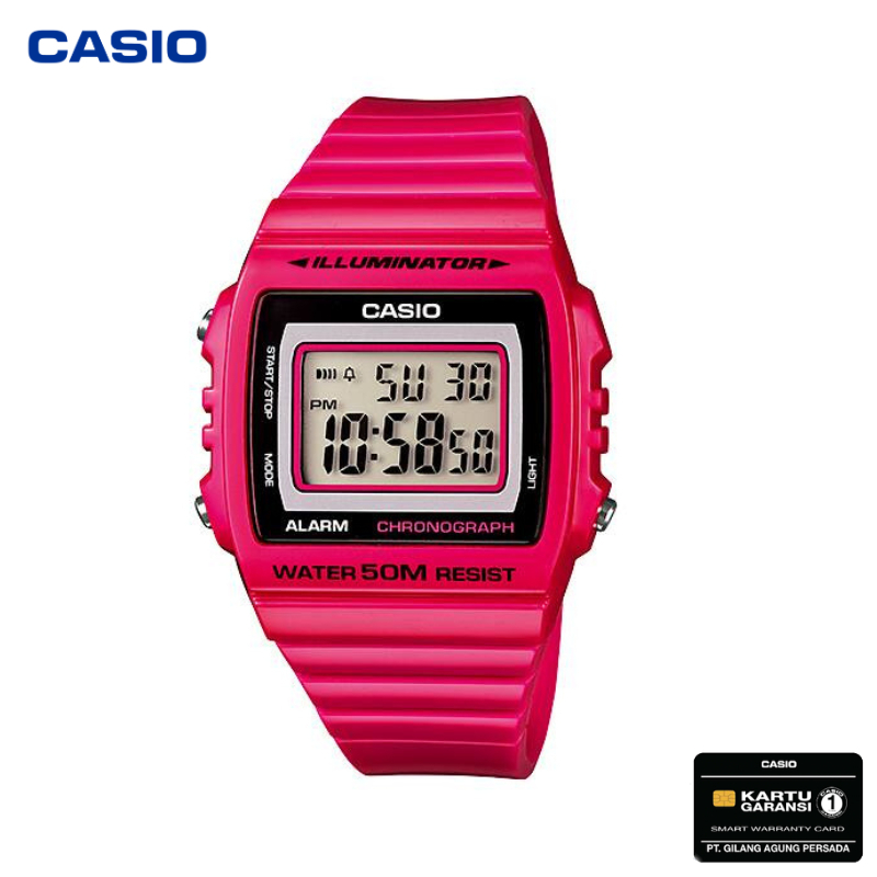 JAM TANGAN CASIO WANITA CASIO W-215H-4A / W215H CASIO ORIGINAL