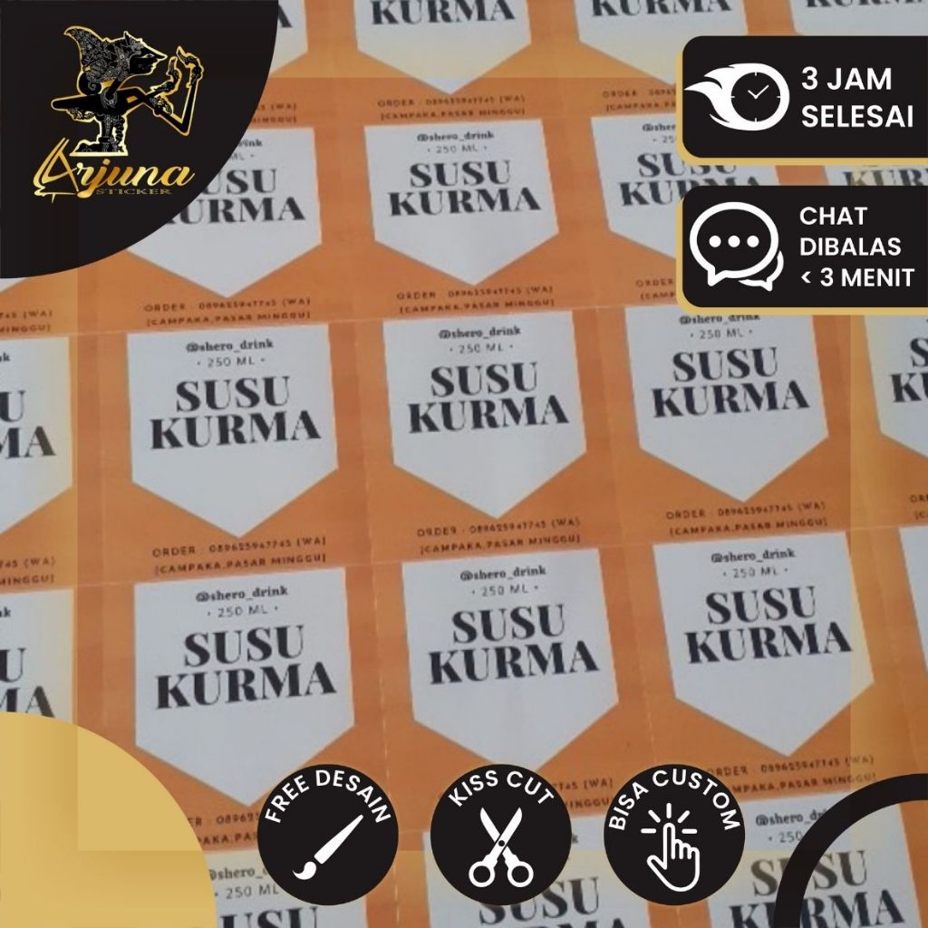 

SPC 2 1-7 Cetak Stiker Logo Olshop Custom Sticker Custom Stiker Label Makanan Print Stiker OI1.1