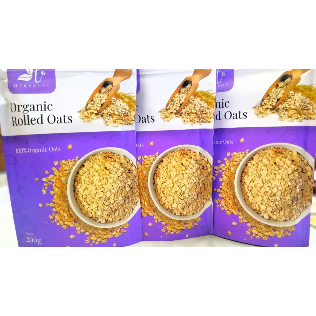 

HERBALOV ORGANIC ROLLED OAT OAT HERBALOV MAKANAN UNTUK DIET Organic Oats tanpa pengawet 100% by Herbalov HERBAMOUR GROGOL