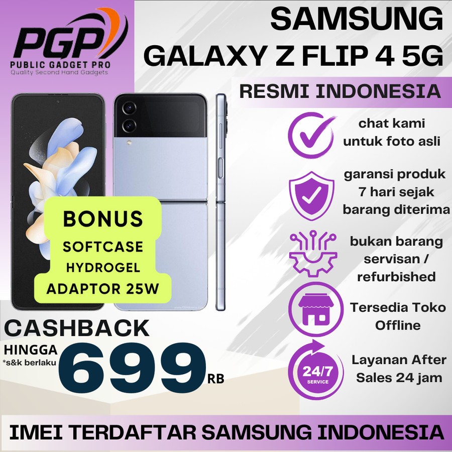 SEIN | Samsung Galaxy Z Flip 4 5G & Z Flip 3 5G 512GB 256GB 128GB Second Resmi Indonesia