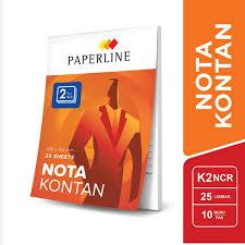 

Paperline nota kontan kecil 2ply (harga 1 pak /10 buku)
