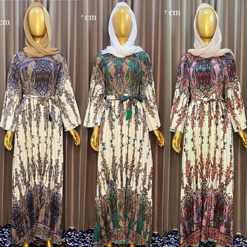 ROSALINDA DRESS TERUSAN GAMIS MOTIF BATIK BUNGA