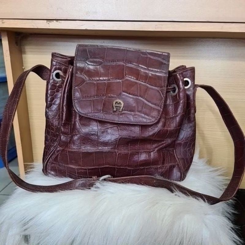 AIG Crocodile Leather Tas Kulit Asli