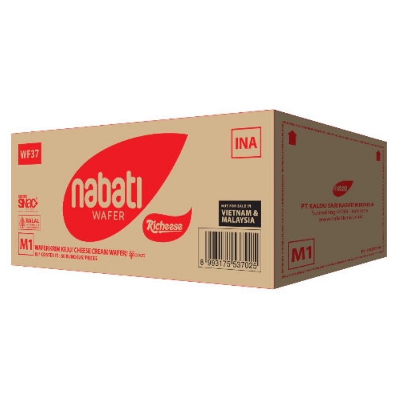 

NABATI WAFER M1 39gr KEJU/COKELAT 1 DUS ISI 60 PCS