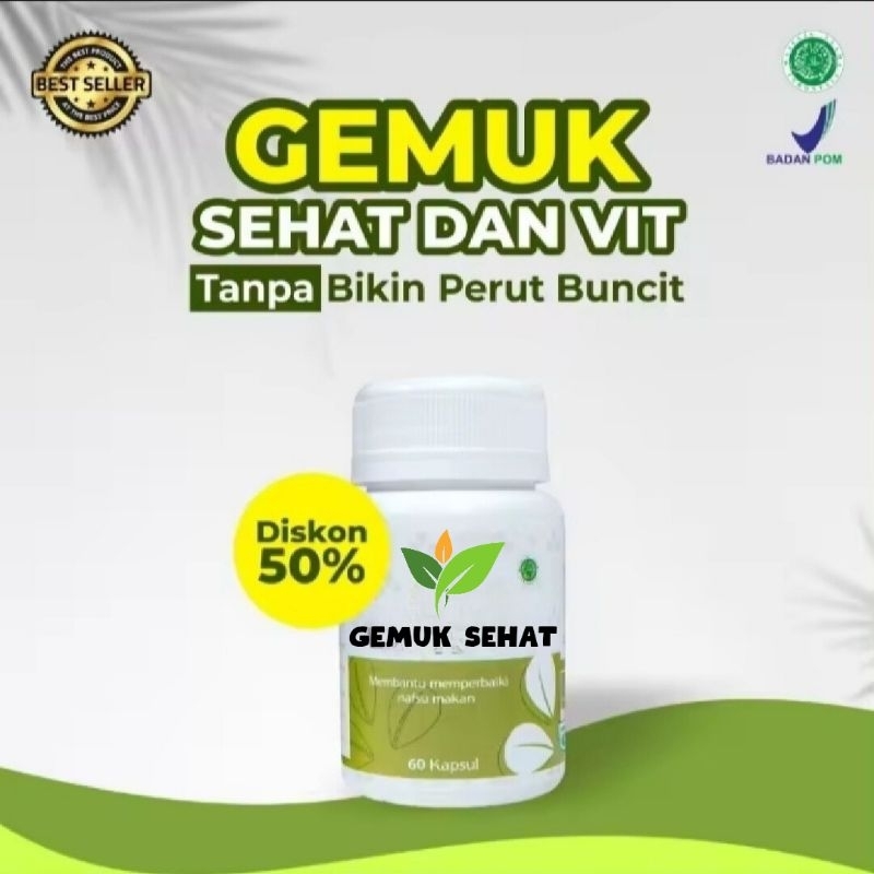 

JAMU HERBAL GEMUK SEHAT/GEMUK SEHAT PENGGEMUK BADAN PENAMBAH BERAT BADAN PENCERAH WAJAH GLOWING