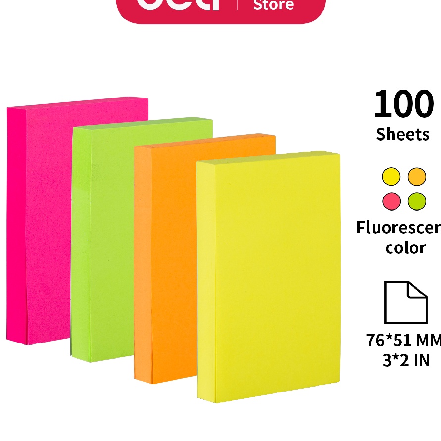

SALE Deli Memo tempel Sticky Notes 7651mm 32 1 sheet perekat kuat dan tahan lama EA222