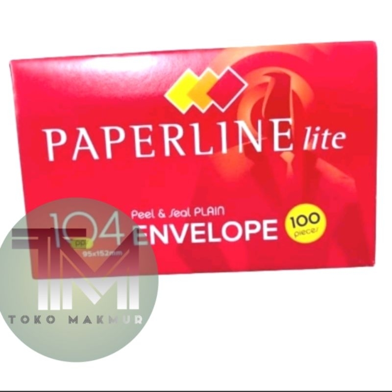 

AMPLOP PAPERLINE lite Amplop putih isi 100 lbr ukuran 95 x 152 mm ( Standar )