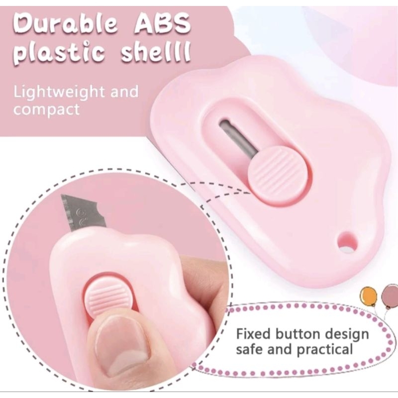 

Hand Cutter Mini Pisau Kecil Pemotong Kertas Motif AwanCute Travel Size ATKO02