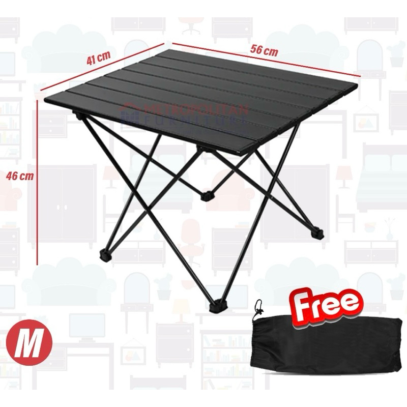 Meja lipat outdoor, meja lipat camping, meja lipat aluminium