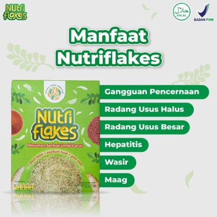 

Nutriflakes Sereal Umbi Garut Asam Lambung - Ampuh Mengatasi Asam Lambung Gerd, Maag 1 Box