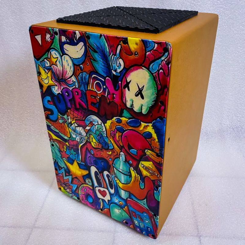 cajon kahon kajon akustik/electric drumbox cajon duduk akustik/elektrik premium bermotif